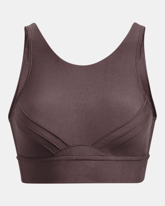 Women's UA Infinity Mid Pintuck Sports Bra in Gray image number 10